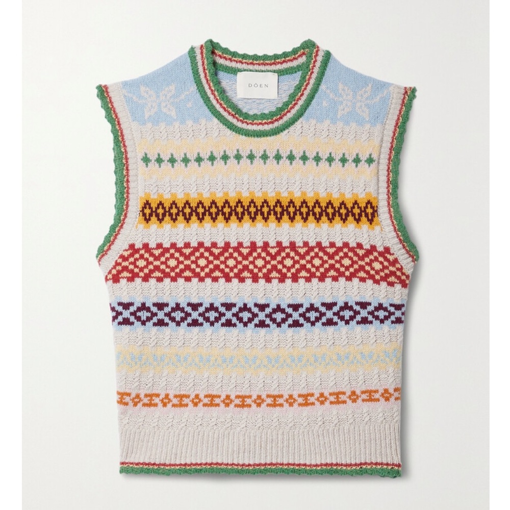 ISO DÔEN Aniene Fair Isle Sweater Vest